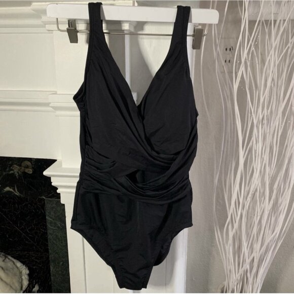 18 DD Lands End Slender suit black tummy control Black - Picture 3 of 5